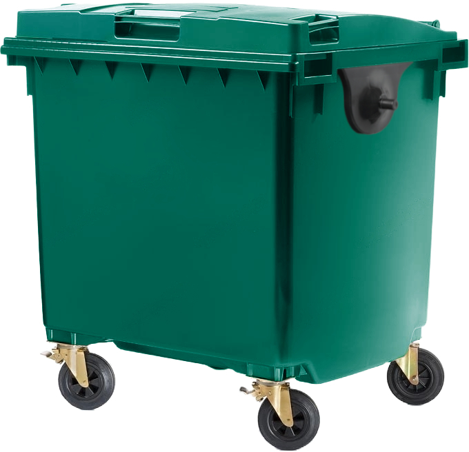 Wheelie Bin - 1100 Ltr - Moss Green