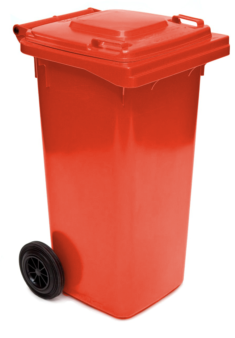 Wheelie Bin - 140 Ltr - Red