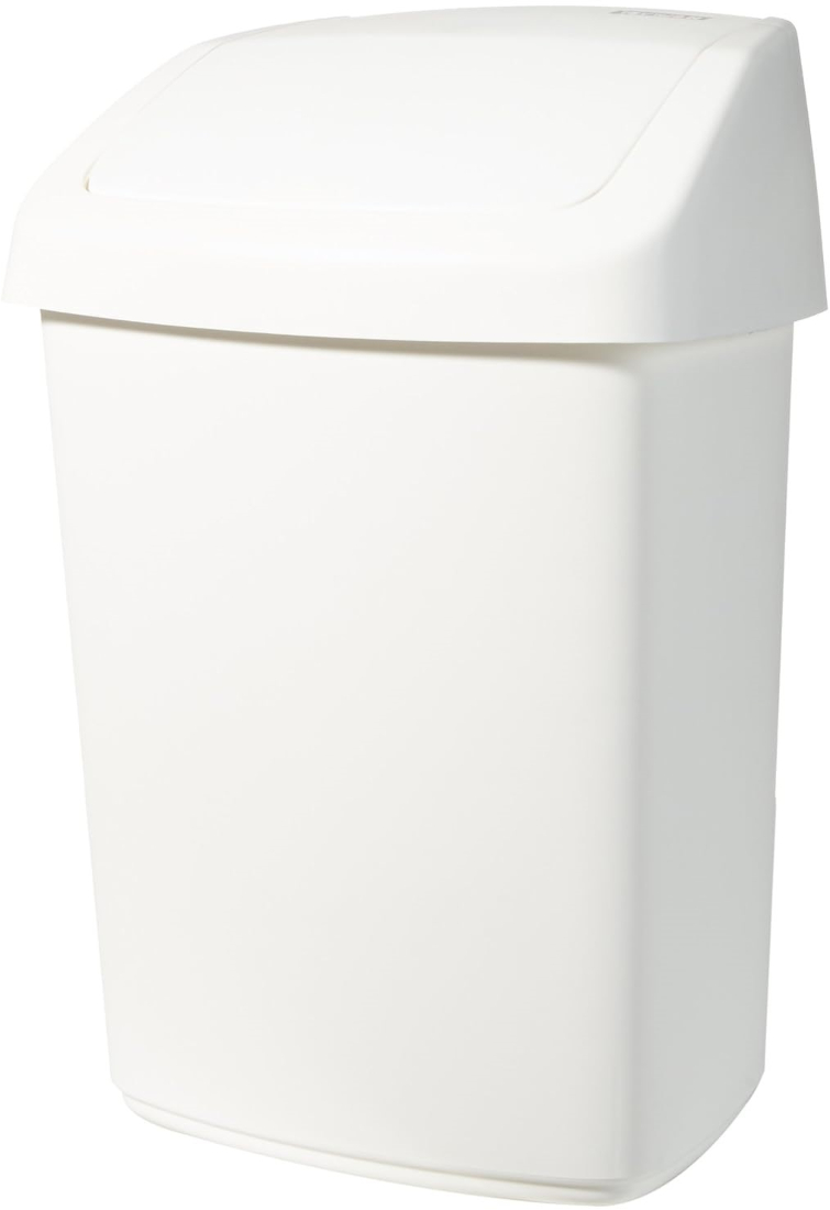 Rubbermaid Swing Top Bin - 25 Ltr - White
