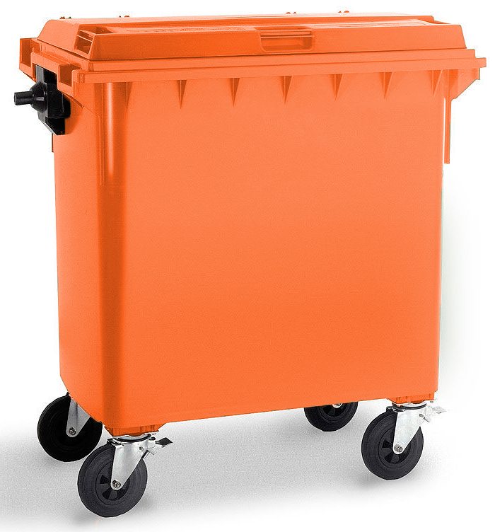 Wheelie Bin - 770 Ltr - Orange