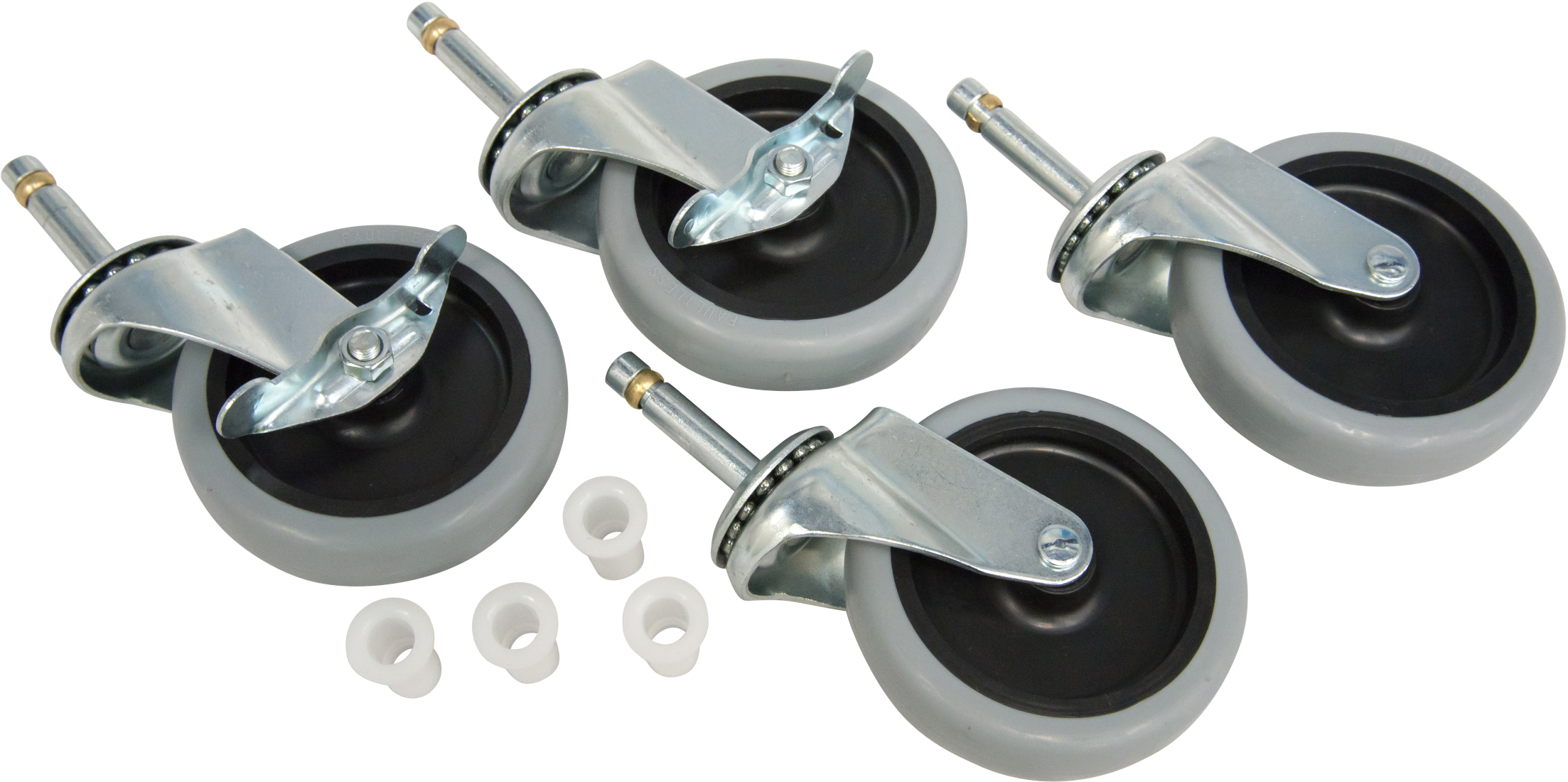 Rubbermaid Swivel Castors - Set of 4 - 2 x Braked & 2 x Non-Braked