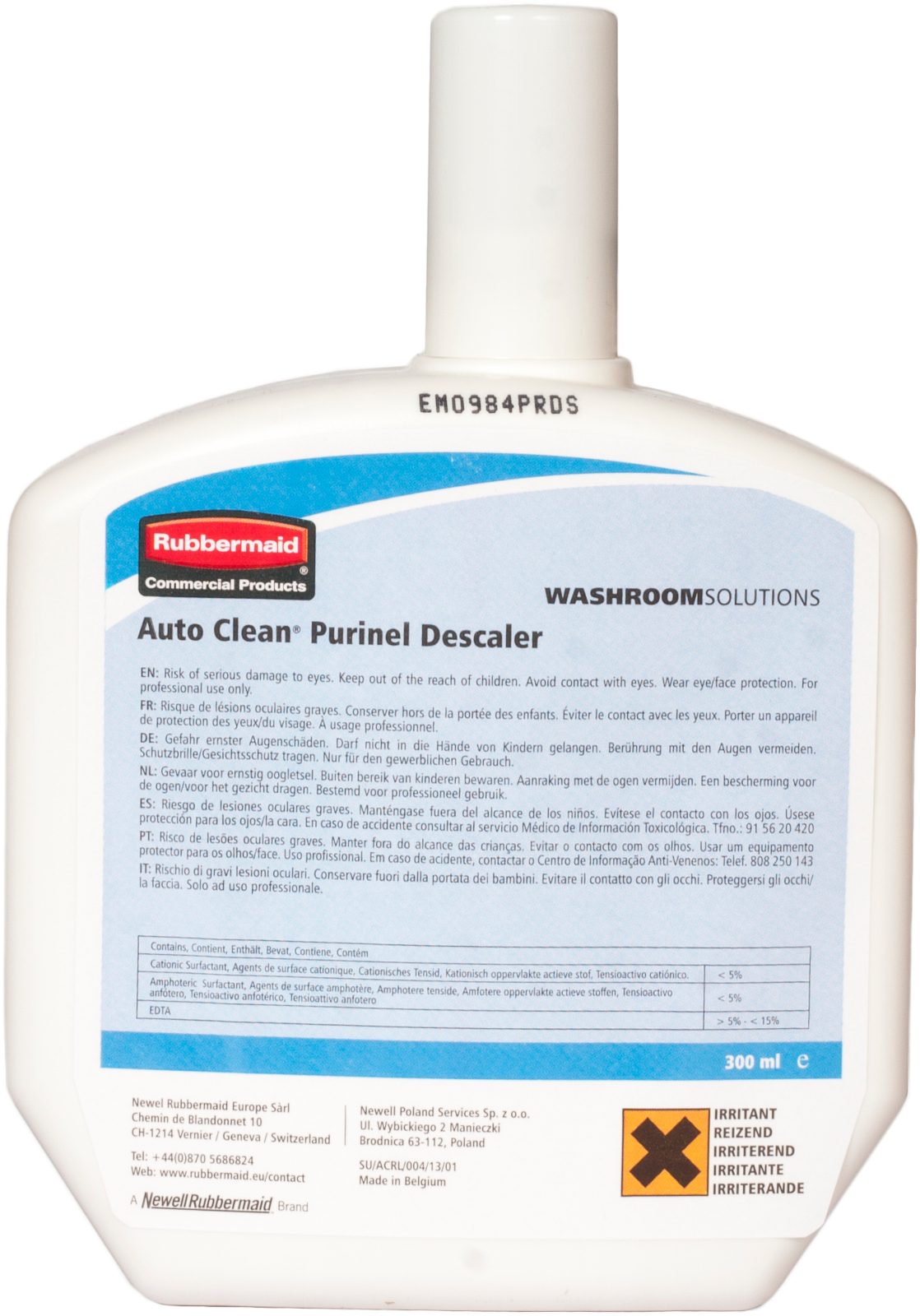 Rubbermaid AutoClean Refill - 300ml - Purinel Descaler