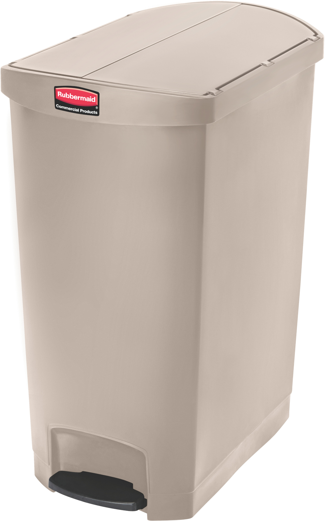 Rubbermaid Slim Jim End Step Pedal Bin - 90 Ltr - Beige