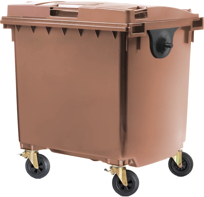 Wheelie Bin - 1100 Ltr - Brown