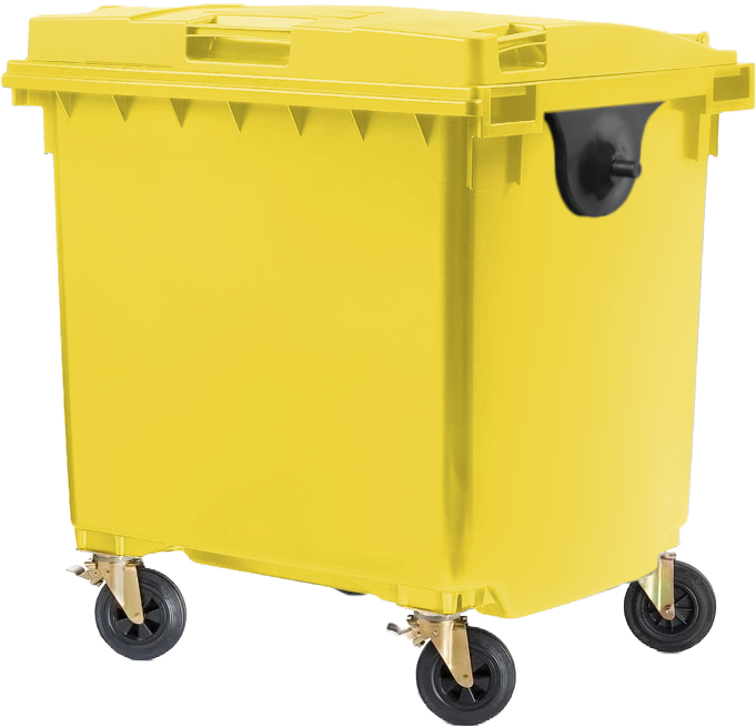 Wheelie Bin - 1100 Ltr - Yellow