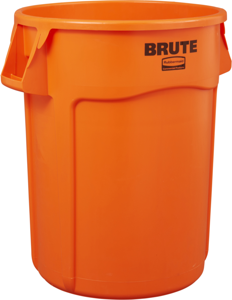 Rubbermaid BRUTE Container - 121.1 Ltr - Hi-Visibility Orange