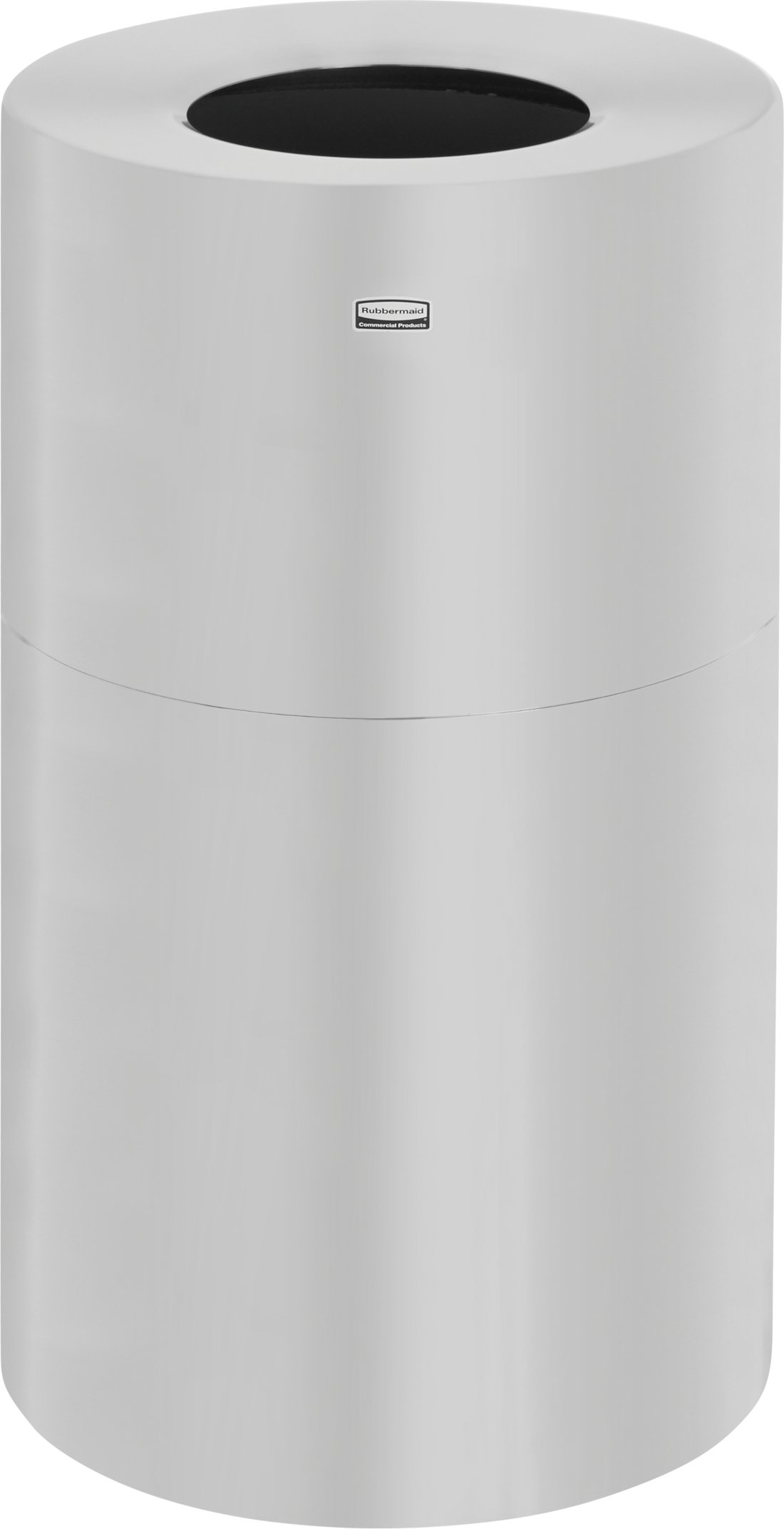 Rubbermaid Atrium Open Top Bin - 132.5 Ltr - Aluminium