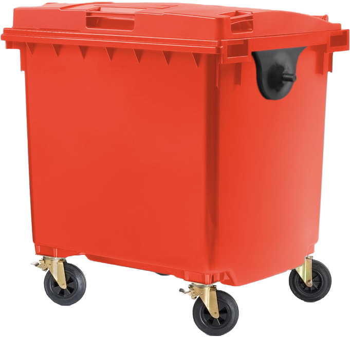 Wheelie Bin - 1100 Ltr - Red