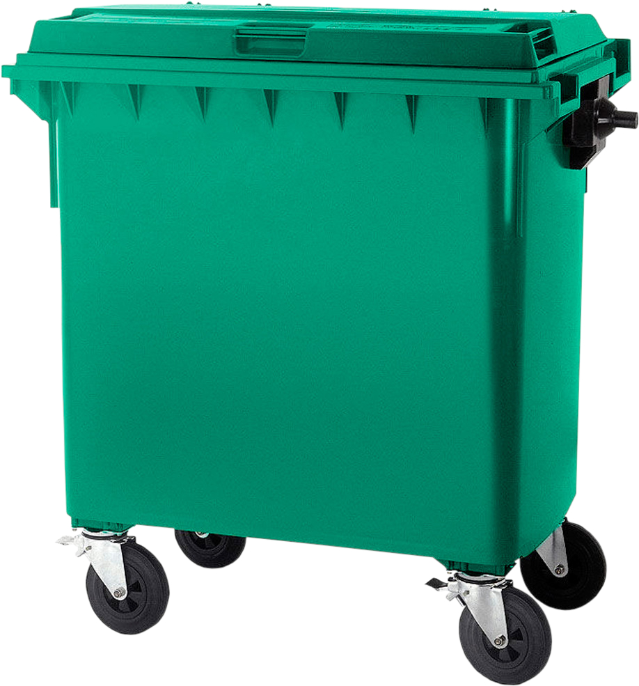 Wheelie Bin - 660 Ltr - Moss Green