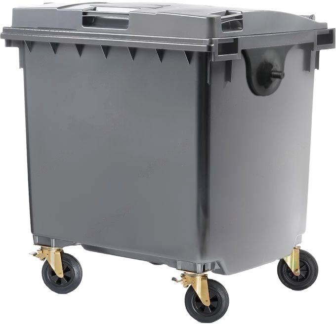 Wheelie Bin - 1100 Ltr - Steel Grey