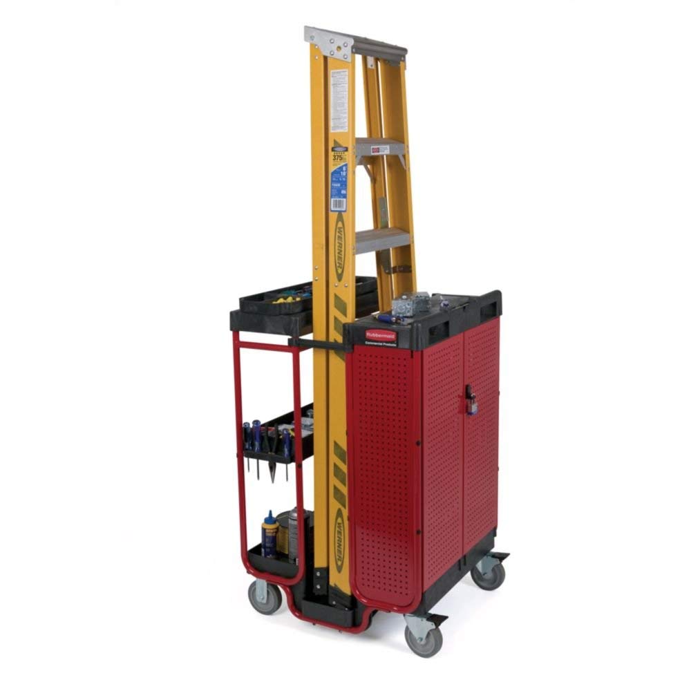 Rubbermaid Ladder Cart W/ Cabinet
